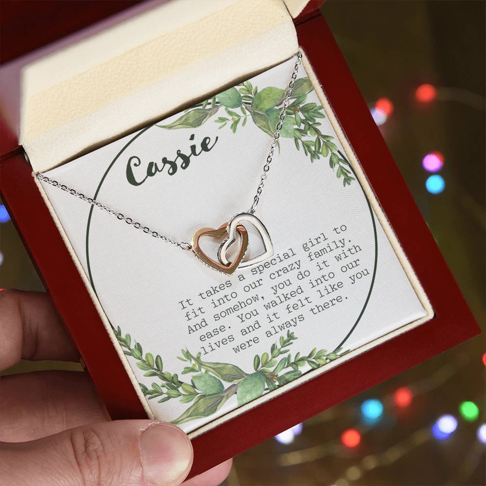 It Takes A Special Girl Interlocking Hearts Necklace
