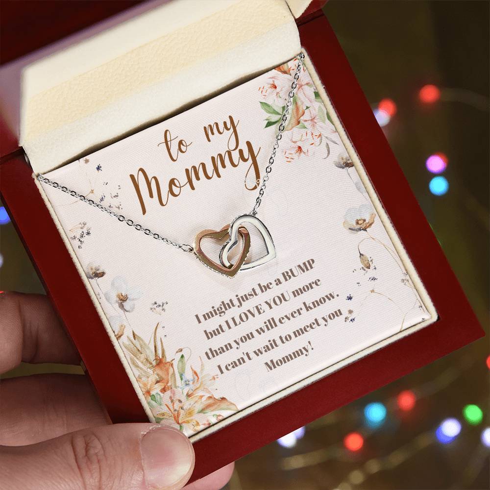 To My Mommy Gift For New Mom Interlocking Hearts Necklace
