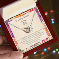 Loss Of Cat - In Loving Memory Of Your Best Friend - Connected Hearts Forever Necklace Interlocking Hearts Necklace