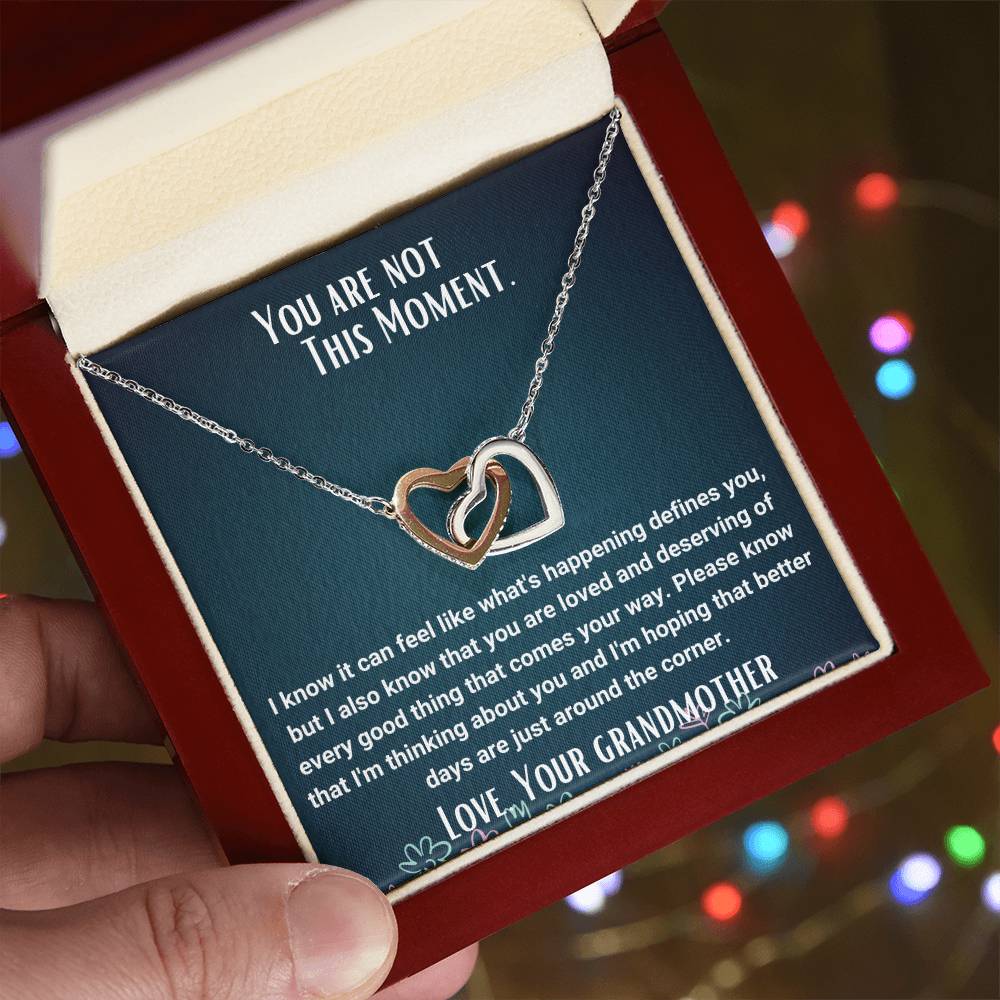 Interlocked Necklace Encouragement To Granddaughter Interlocking Hearts Necklace