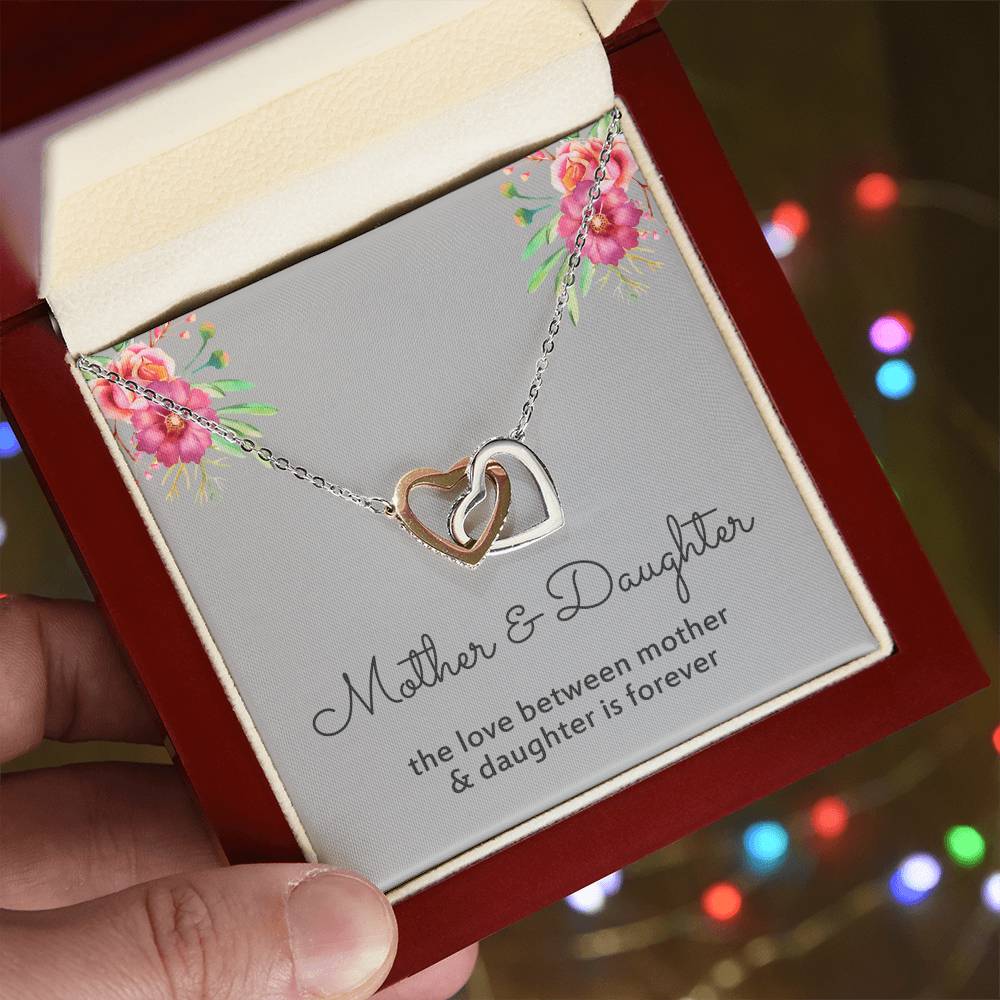 Mother And Daughter - Love Forever Interlocking Hearts Necklace