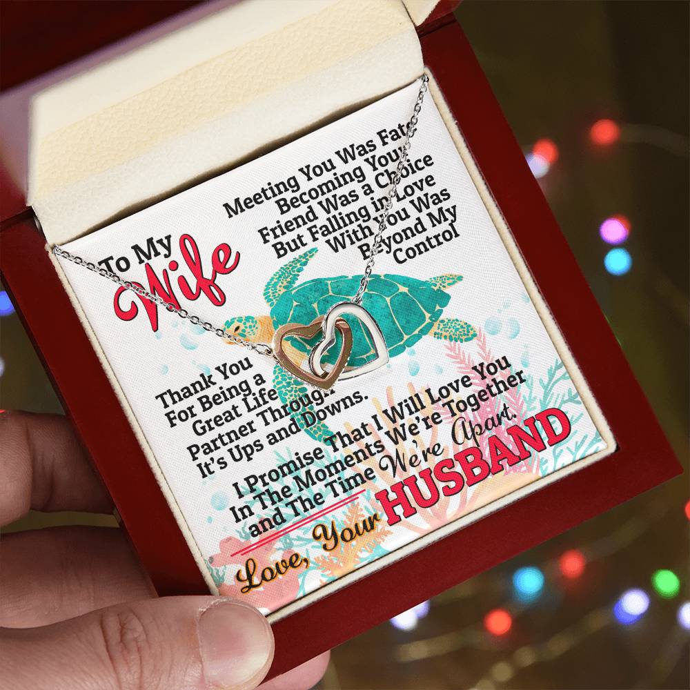 Gift For Wife - Interlocking Heart Necklace Interlocking Hearts Necklace