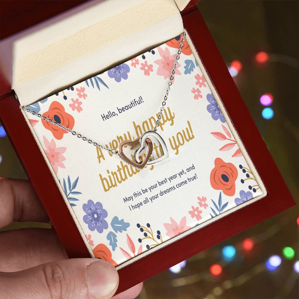 Personalized Wife Necklace Husband To Wife Gift For My Wife Romantic Wife Gift Wife Birthday Surprise Wife Appreciation Up The Movie Interlocking Hearts Necklace