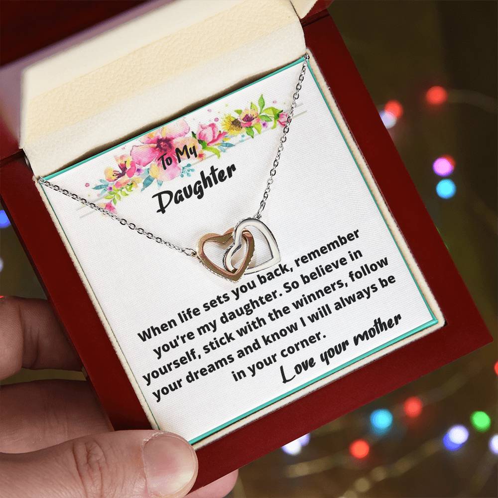 Always In Your Corner Two Hearts Necklace Interlocking Hearts Necklace