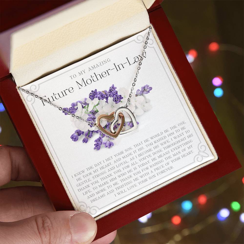 Future Mother In Law Gift Mom In Law Jewelry Mother'S Day Gift For Mother-In-Law Gift For Mother In Law Mother-In-Law Necklace Interlocking Hearts Necklace
