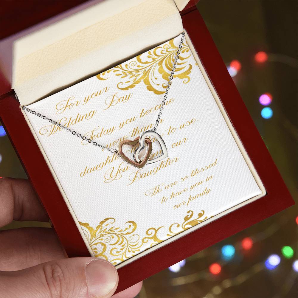 Daughter-In-Law Wedding Interlocking Hearts Necklace