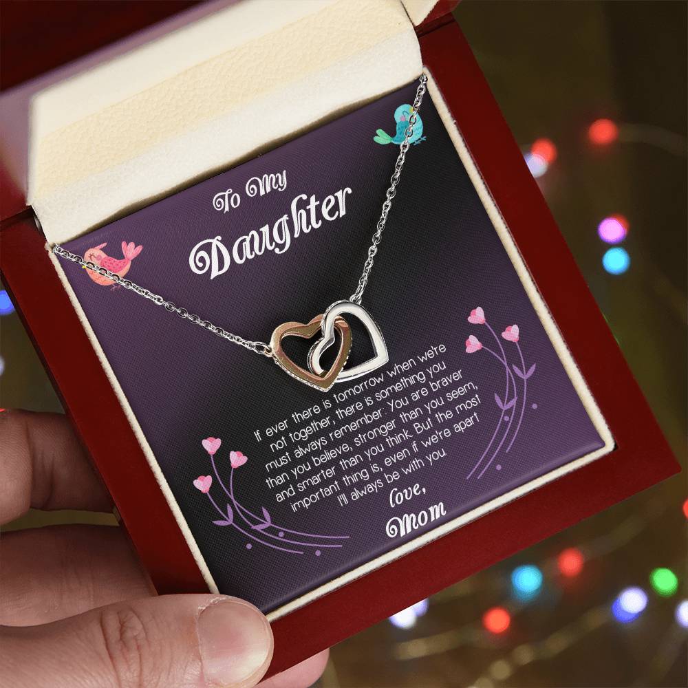 Gift For Daughter Interlocking Hearts Necklace