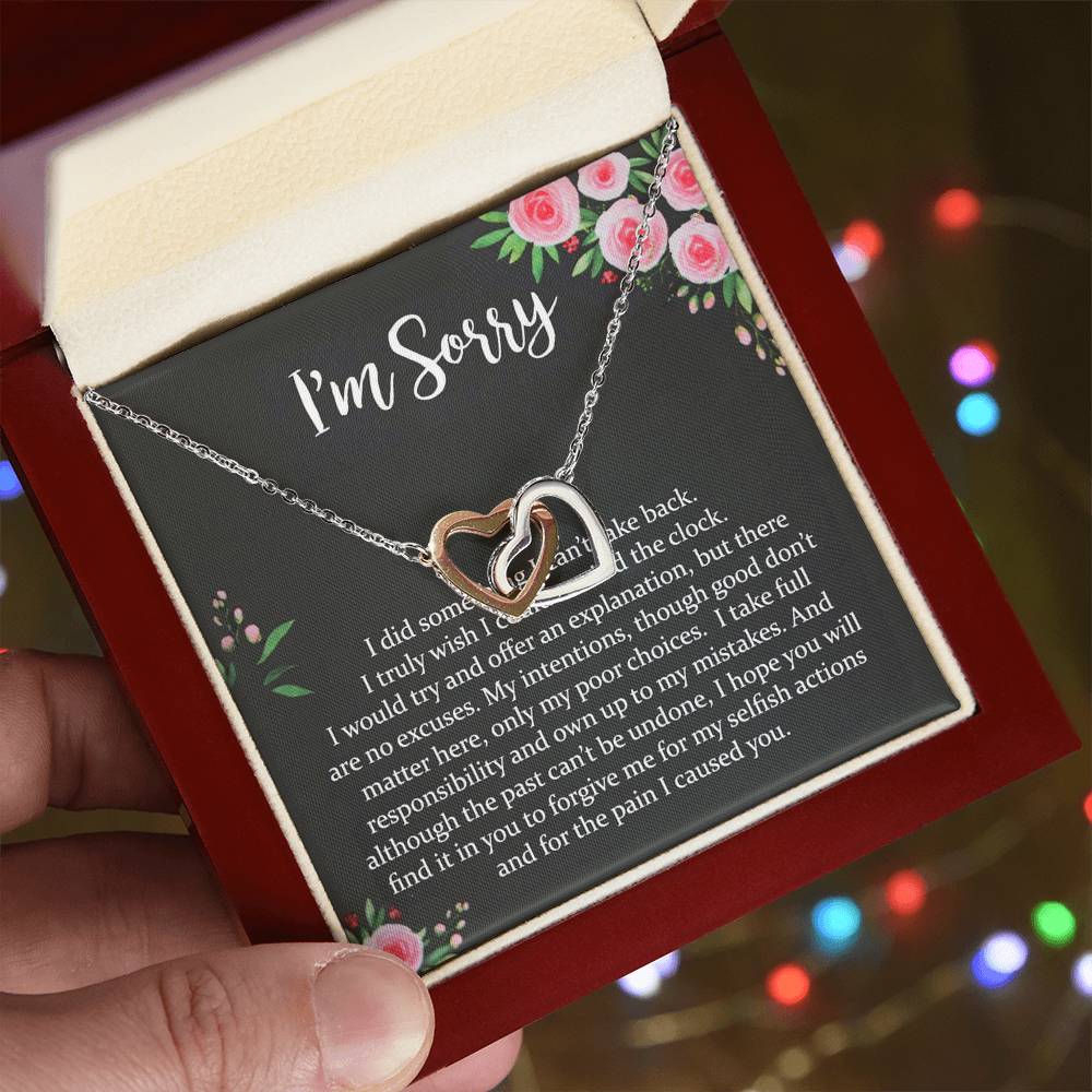 I'm Sorry - Wife Necklace Interlocking Hearts Necklace