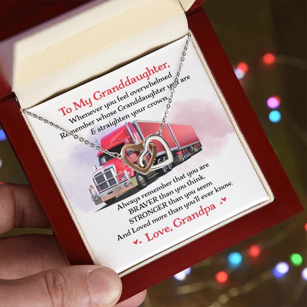 Trucker'S Granddaughter - Interlocking Heart Necklace Interlocking Hearts Necklace