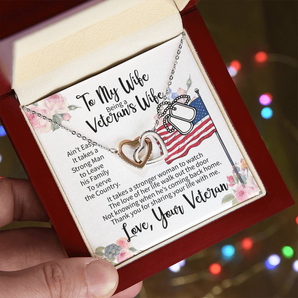 Veteran'S Wife - Interlocking Heart Necklace Interlocking Hearts Necklace
