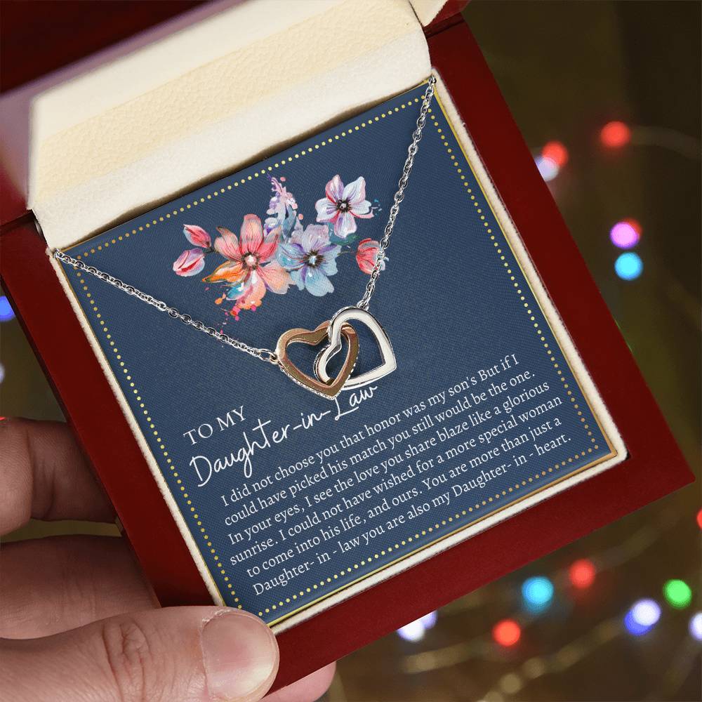 Gift For Daughter In Law Interlocking Hearts Necklace