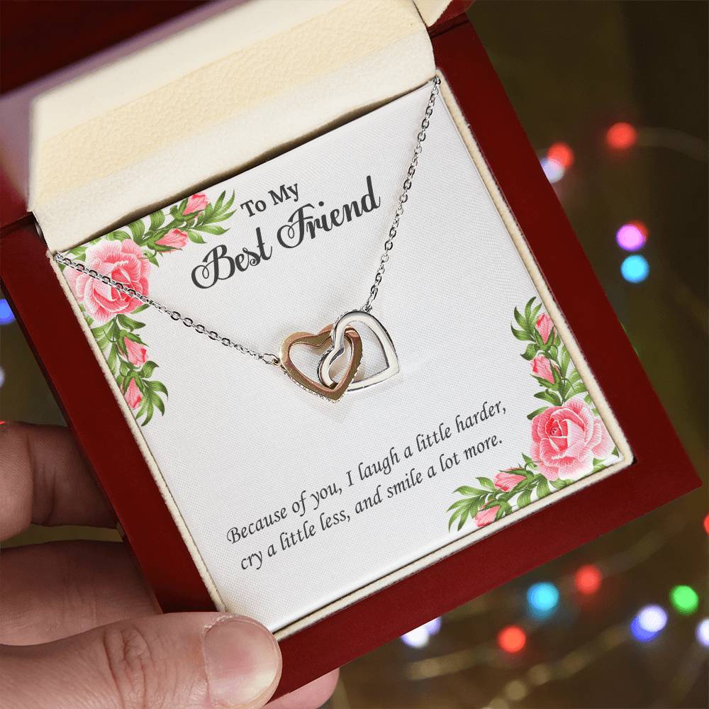 My Best Friend Unbiological Sister Necklace Soul Sister Sorority Sister Sister In Law Necklace Interlocking Hearts Necklace