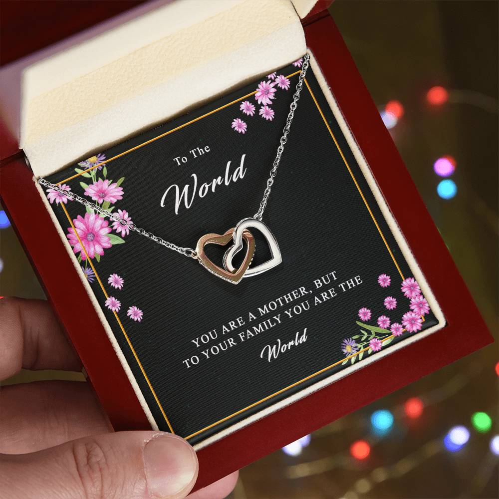 Gift For Mom- Mother'S Day Gift- Birth Day Gift Interlocking Hearts Necklace