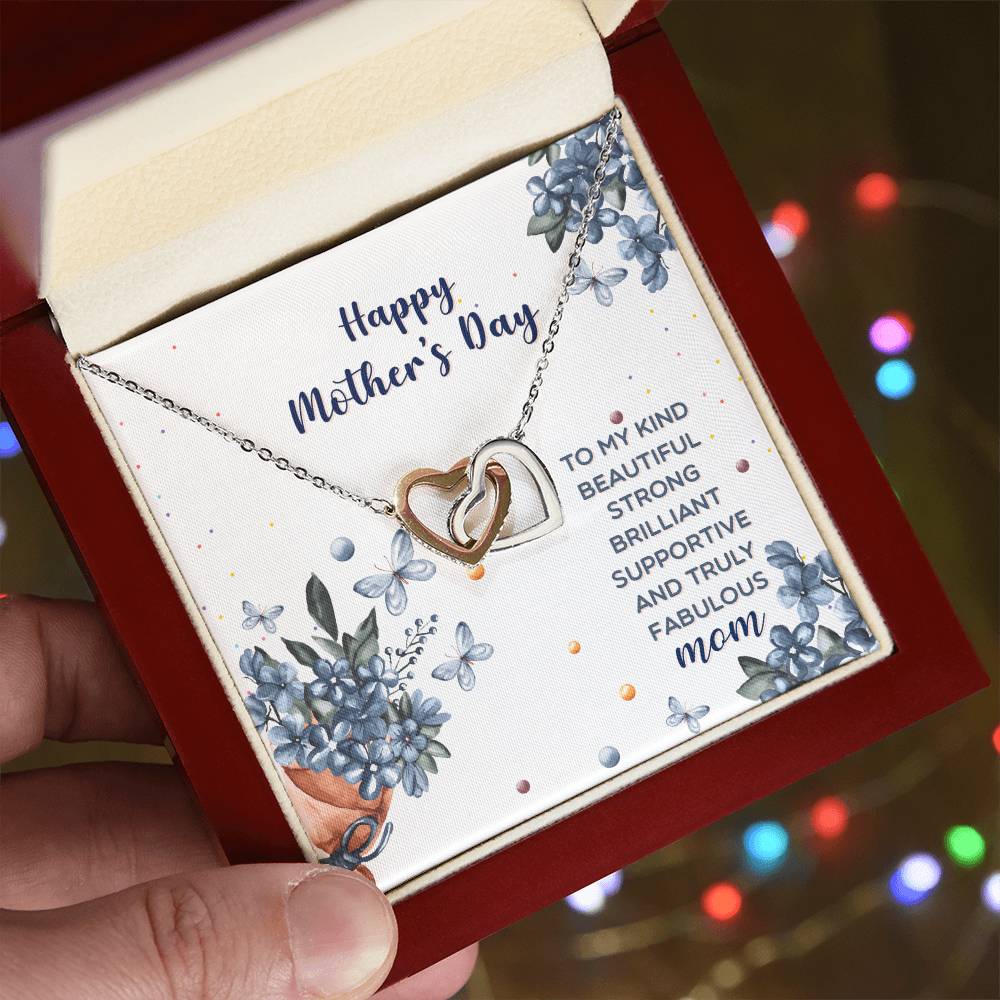 Interlocking Hearts To My Kind Beautiful Strong Brilliant Supportive And Truly Fabulous Mom Interlocking Hearts Necklace
