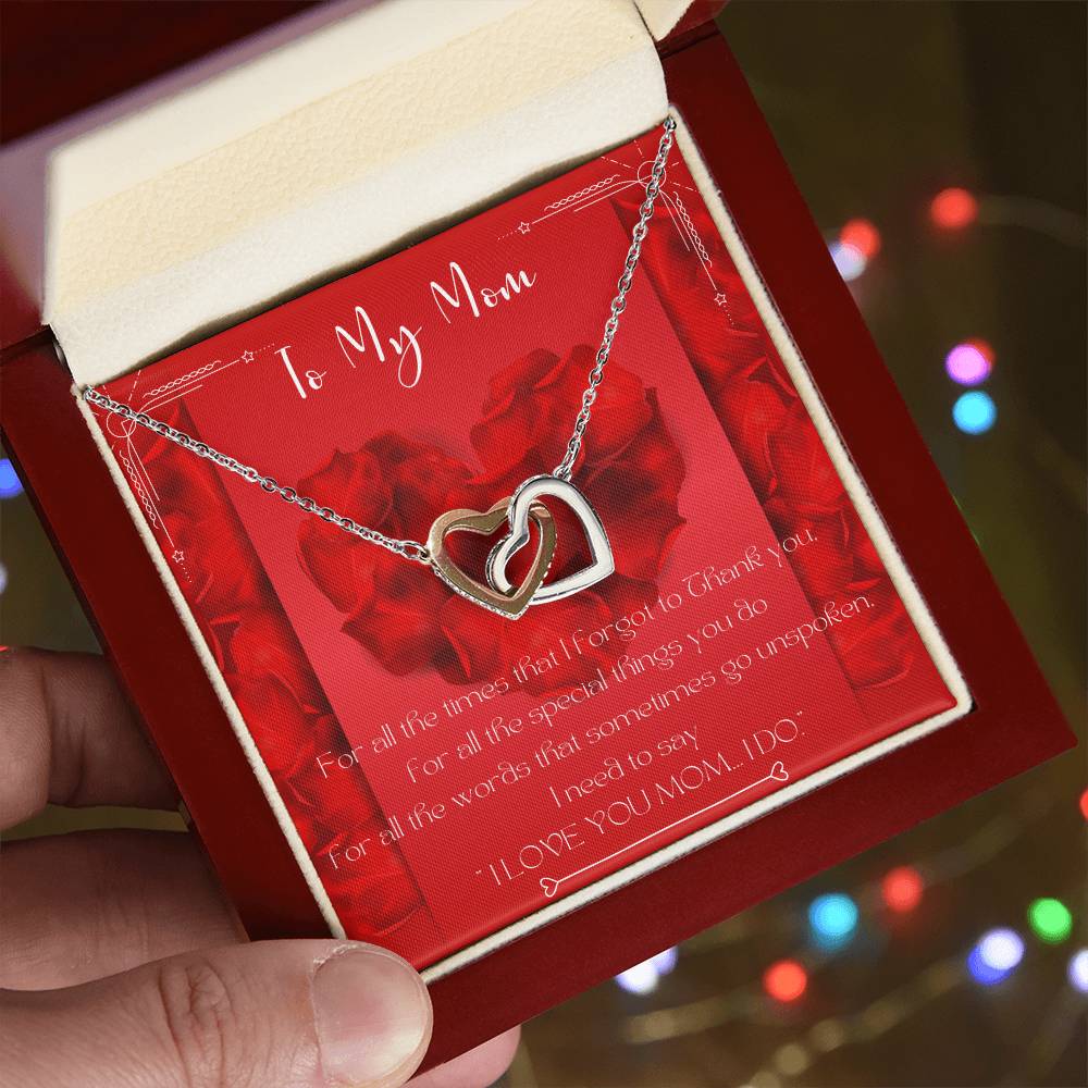 Mother'S Day Necklace To My Mom Necklace Mothers Day Gift From Daughter Mom Gift From Son Mom Necklace Interlocking Hearts Necklace
