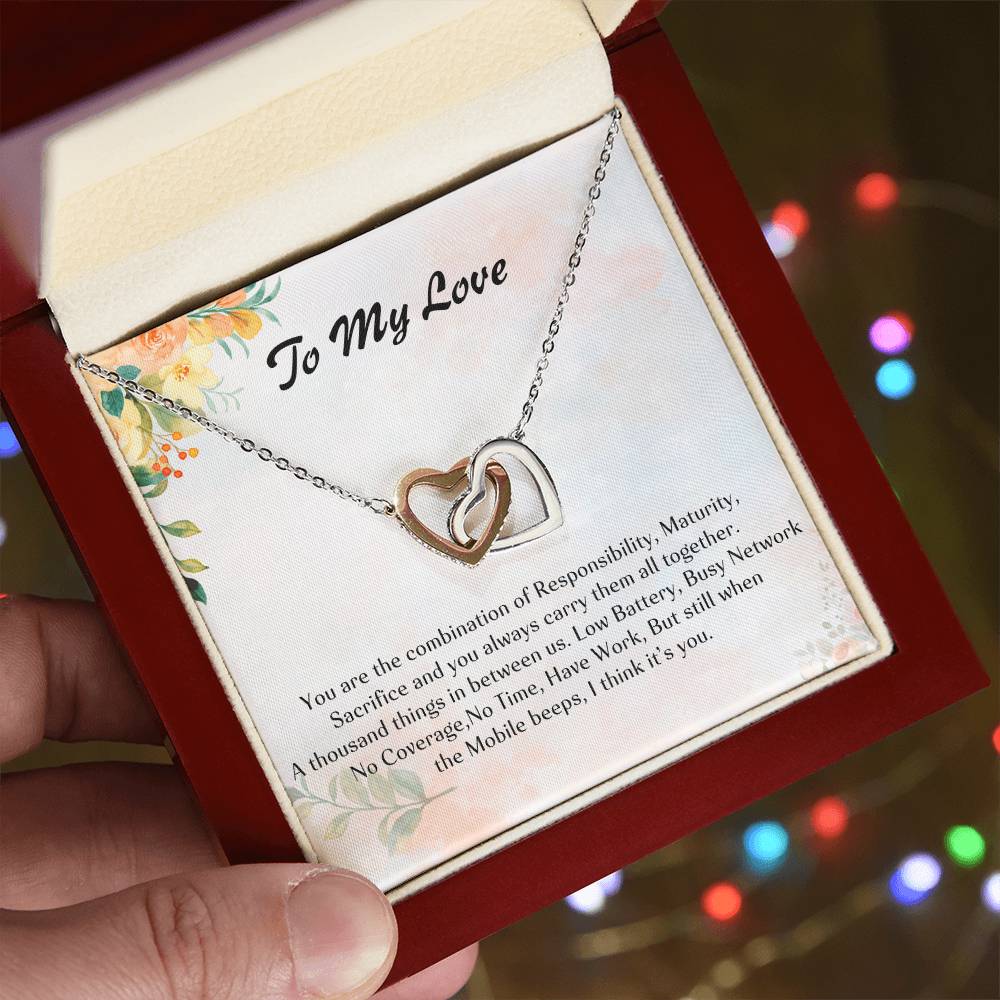 To My Love Interlocking Hearts Necklace