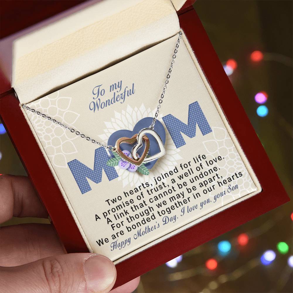 Sons ! Perfect Mother'S Day Gift - Unique Necklace Interlocking Hearts Necklace