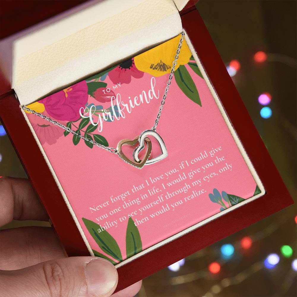 To My Girlfriend Girlfriend Necklace Anniversary Gift For Girlfriend Girlfriend Gift Gift For Girlfriend Necklace For Girlfriend Christmas Gift Birthday Gift Interlocking Hearts Necklace