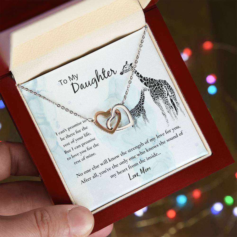 My Love For You Heart Necklace Interlocking Hearts Necklace