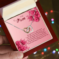 Gift For Mom Personalized Necklace Custom Gift For Mom To My Mom Interlocking Hearts Necklace