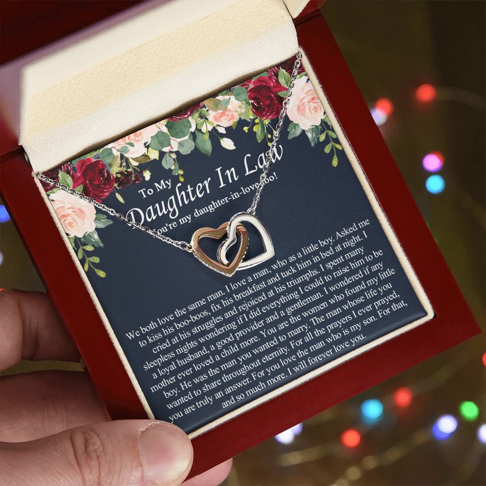 To My Daughter In Law Necklace Unique Daughter In Law Gift From Mother In Law Future Daughter In Law New Daughter In Law Jewelry Interlocking Hearts Necklace