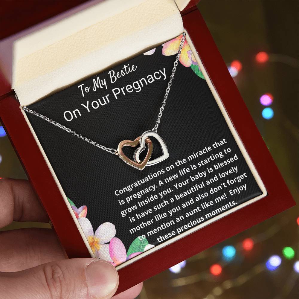 Interlock Love Necklace To My Bestie On Her Pregnancy Interlocking Hearts Necklace