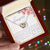 To My Daughter - Never Feel Alone. Interlocking Hearts Necklace