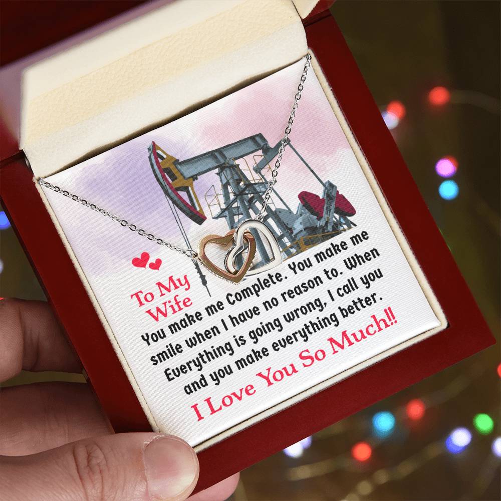 Oilfield Man'S Wife - Interlocking Heart Necklace Interlocking Hearts Necklace