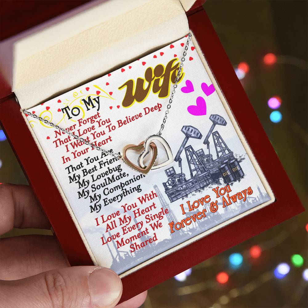 Oilfield Man'S Wife - Interlocking Heart Necklace Interlocking Hearts Necklace
