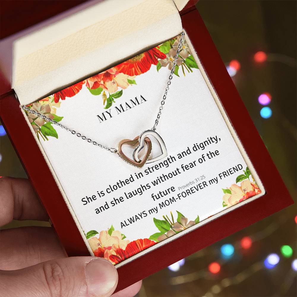 Gift For Mom-Necklace For Mama Interlocking Hearts Necklace