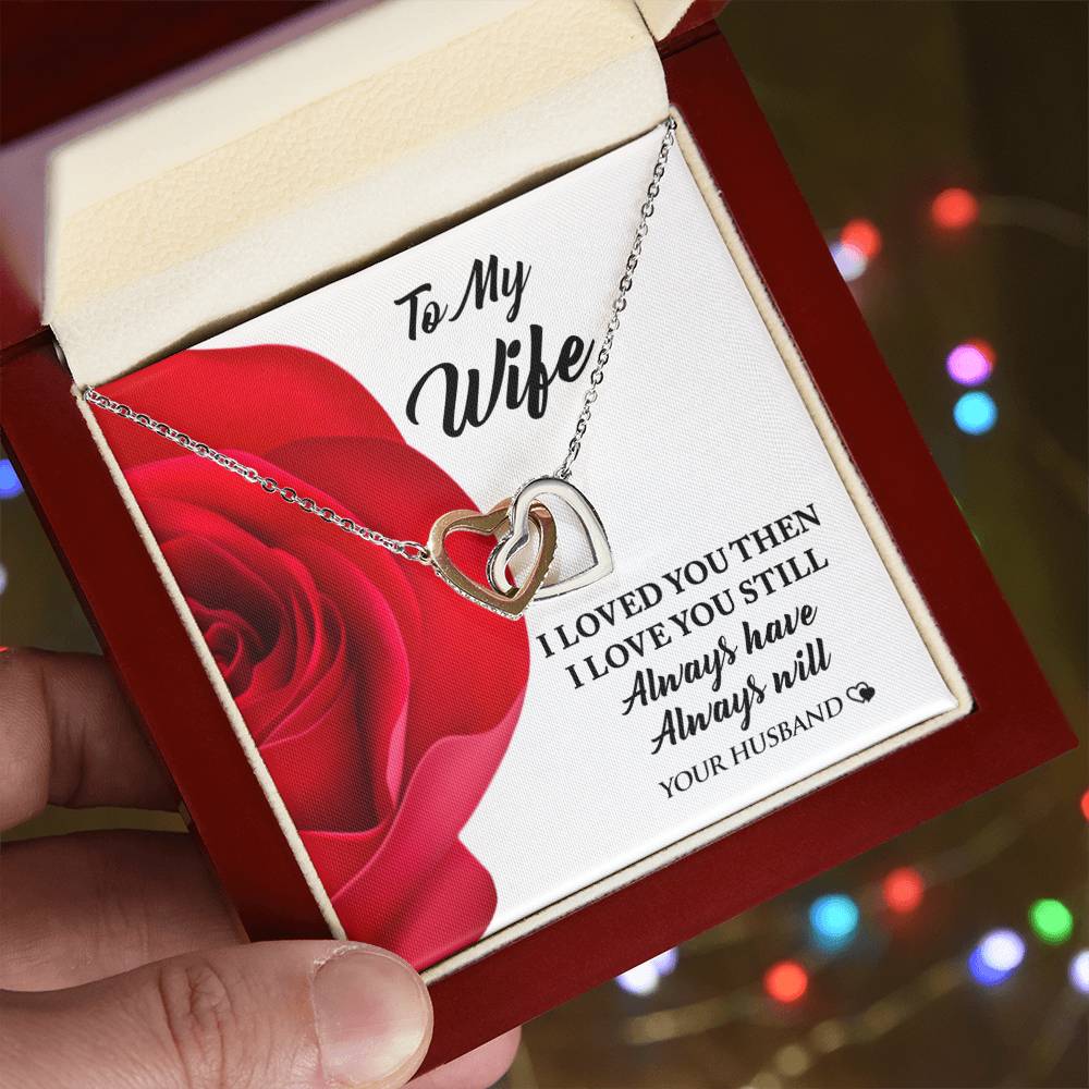 Perfect Valentine'S Day Gift For Your Wife! Interlocking Hearts Necklace