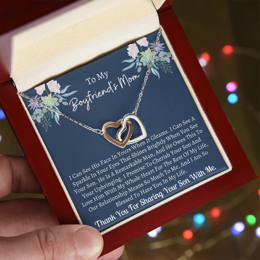 Boyfriend Mom Interlocking Hearts Necklace