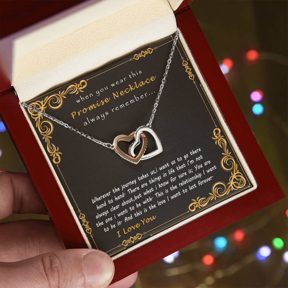 Promise Necklace Interlocking Heart Necklace Interlocking Hearts Necklace