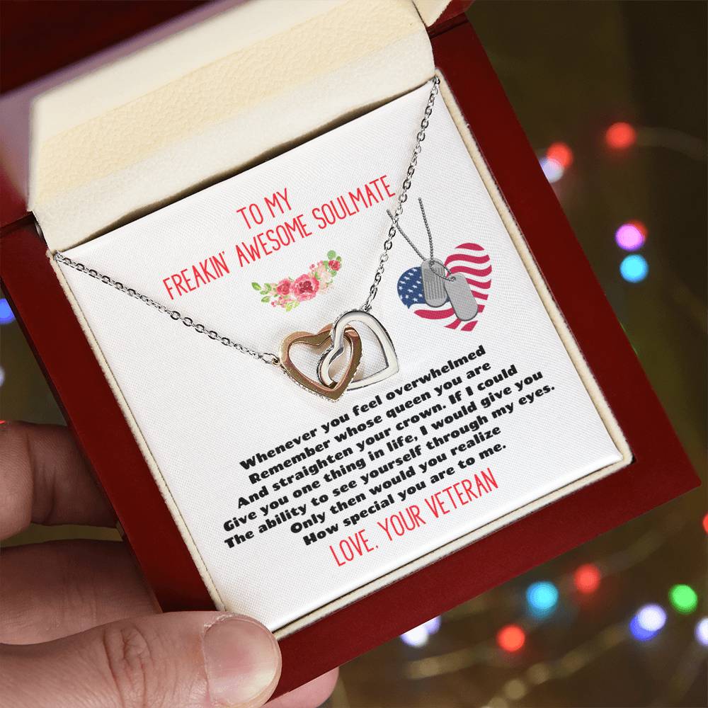 Veteran'S Wife - Interlocking Heart Necklace Interlocking Hearts Necklace