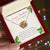 Merry Christmas Interlocking Hearts Necklace Cream Holly