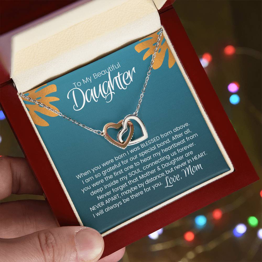 Mother Daughter Bond Connected By Heart Necklace Limited Edition - Grab Yours Now! Interlocking Hearts Necklace