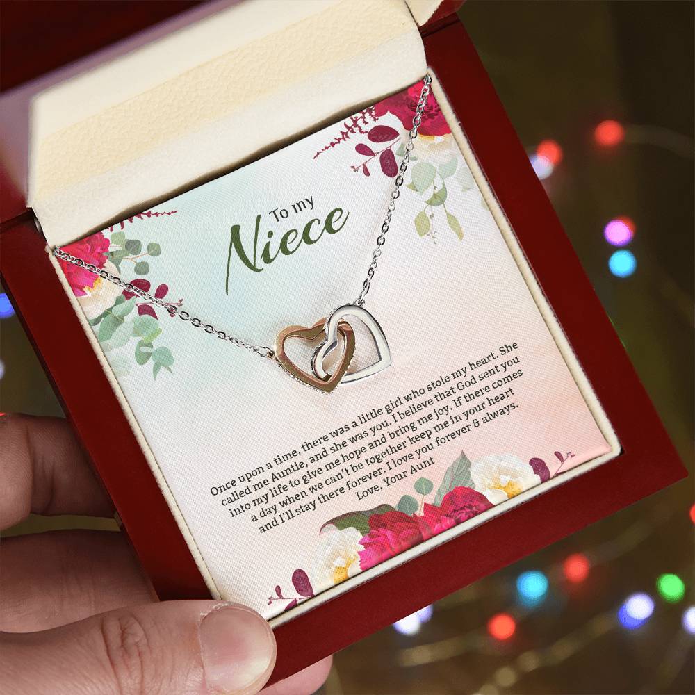 Exquisite Interlocking Hearts Necklace For Niece