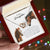To My Daughter Horse Dad - Never Forget That I Love You I Hope You Believe In Yourself Interlocking Hearts Necklace