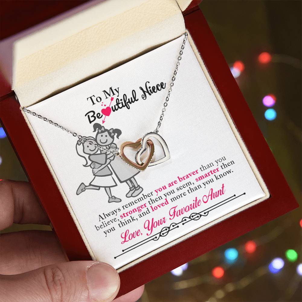 To My Aunt Necklace Aunt Necklace Aunt Jewelry Aunt Appreciation Gift For Aunt Auntie Gift Aunt Birthday Gift Interlocking Hearts Necklace