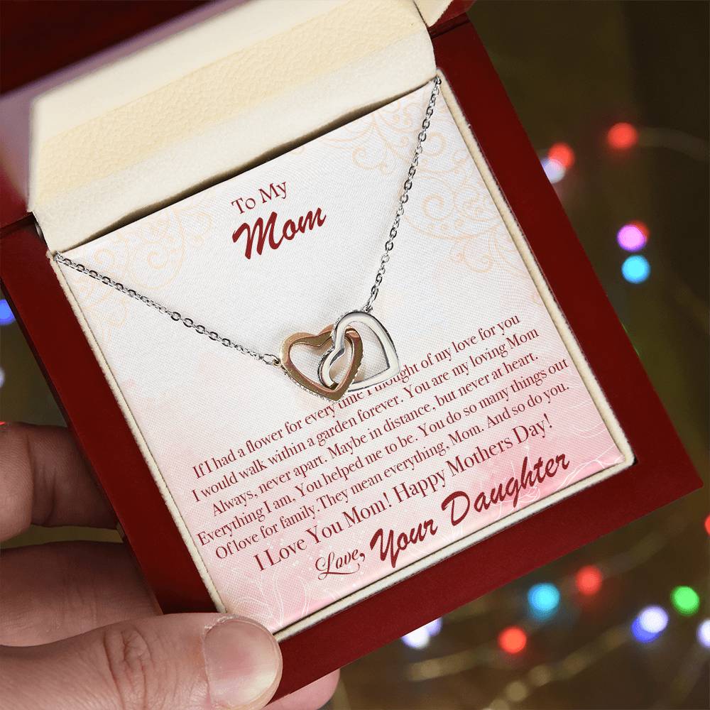 Mother'S Day Garden Forever - Interlocking Hearts Necklace