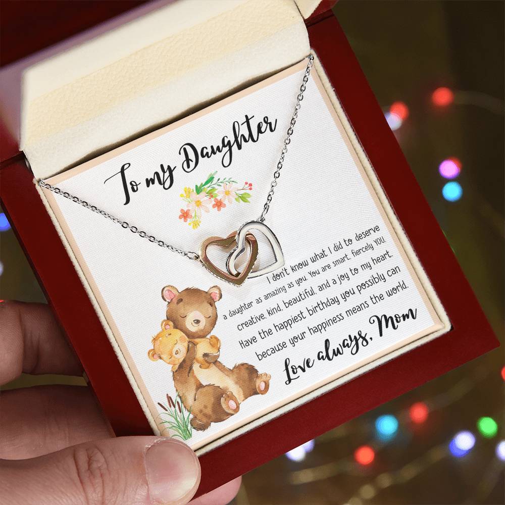 Joy To My Heart - Best Gift For Daughter Interlocking Hearts Necklace