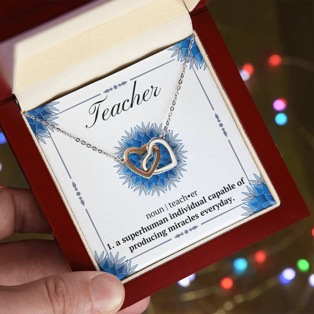 Best Gifts For Teacher Interlocking Hearts Necklace