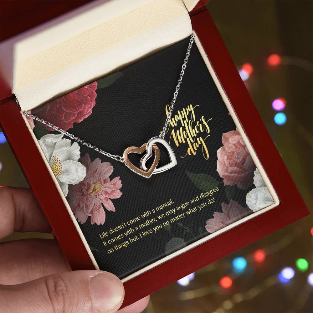 Thank You For Being In My Life! Mother'S Day Edition - Interlocking Hearts Necklace