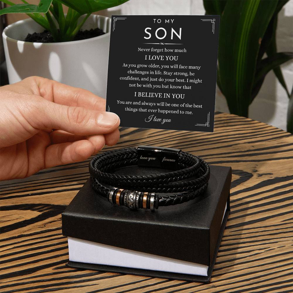 To My Son Never Forget Bracelet - Love You Forever Bracelet