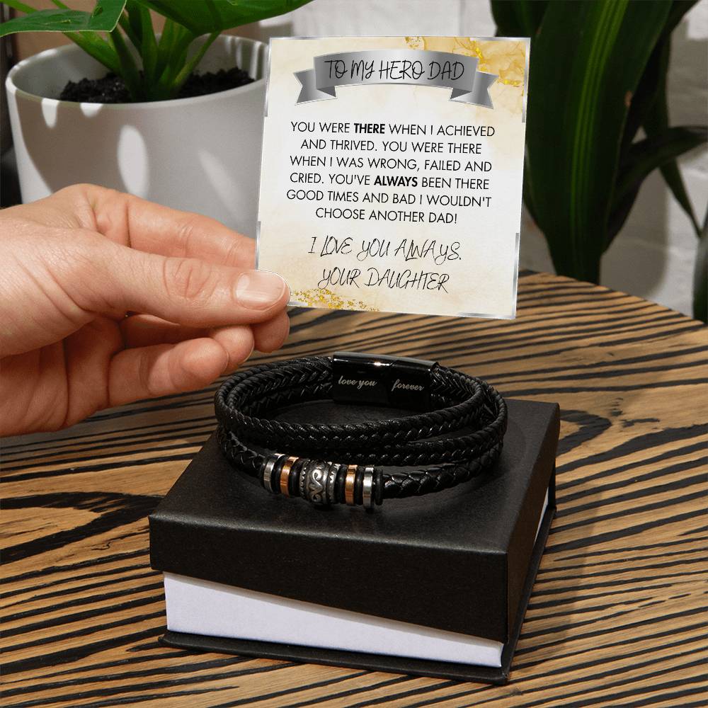 Dad The Hero Bracelet - Love You Forever Bracelet