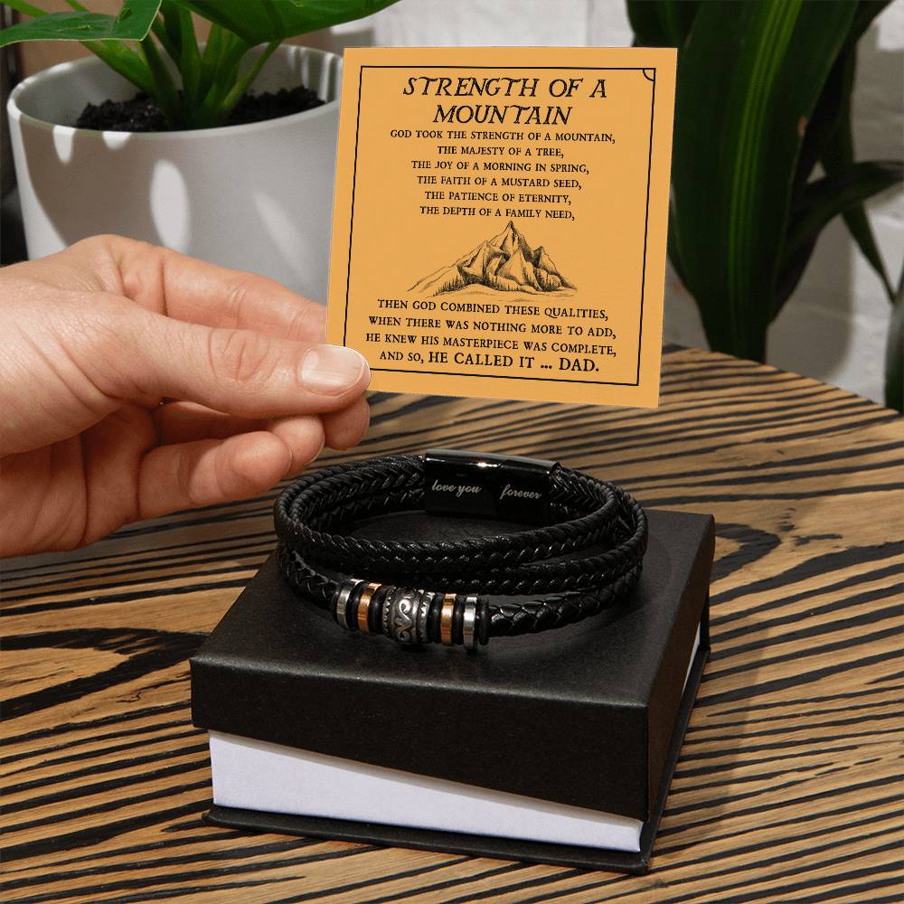 Strength Of A Mountain - Dad Forever Bracelet - Love You Forever Bracelet