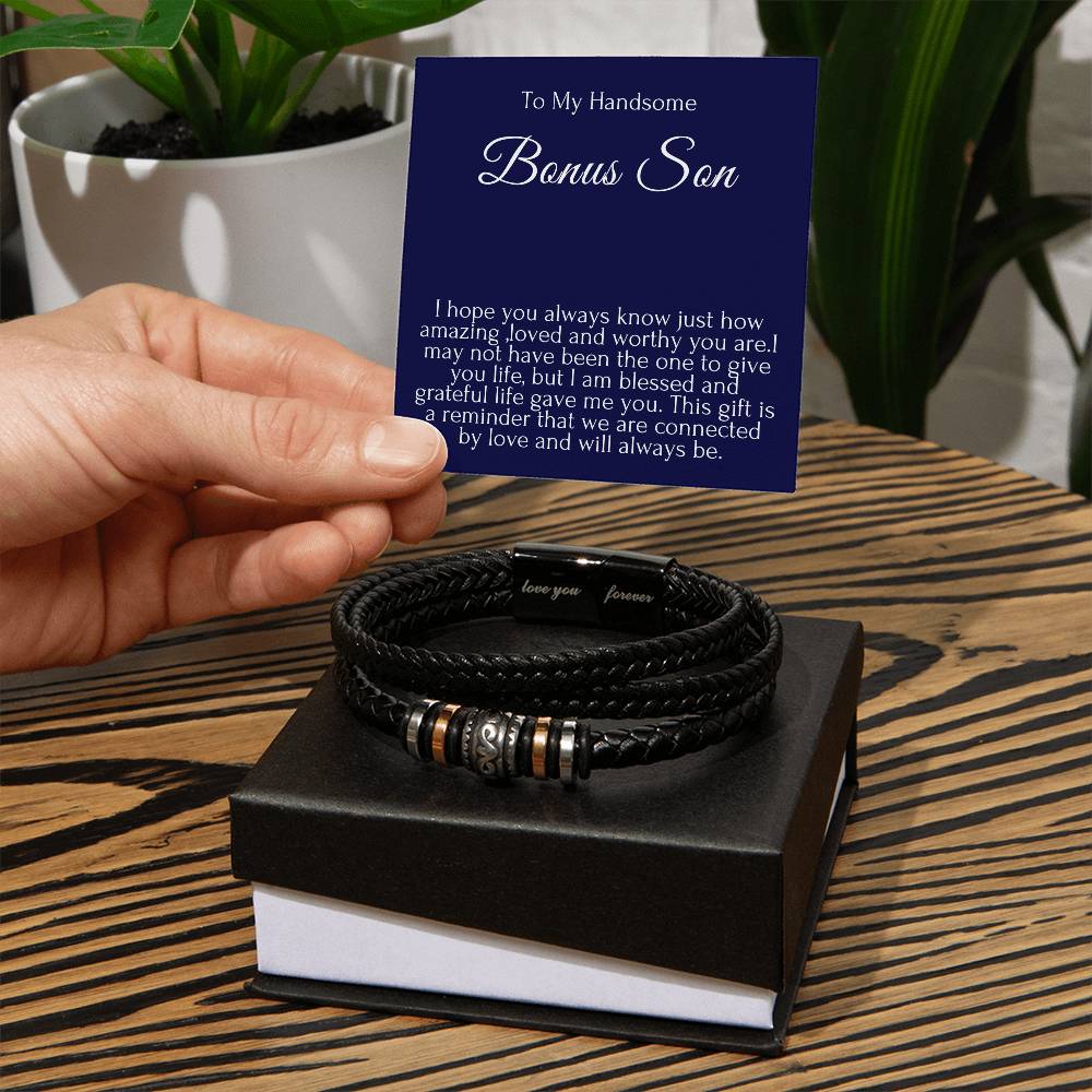 To My Handsome Bonus Son Bracelet - Love You Forever Bracelet