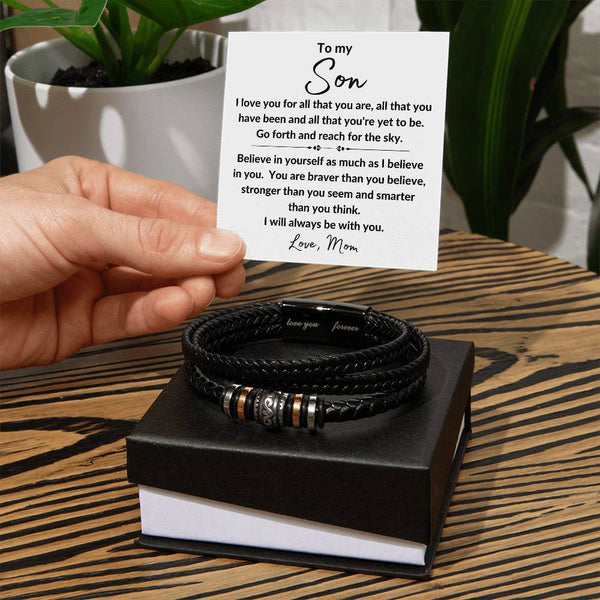 To My Son  All That You Are  Love You Forever Bracelet - Love You Forever Bracelet