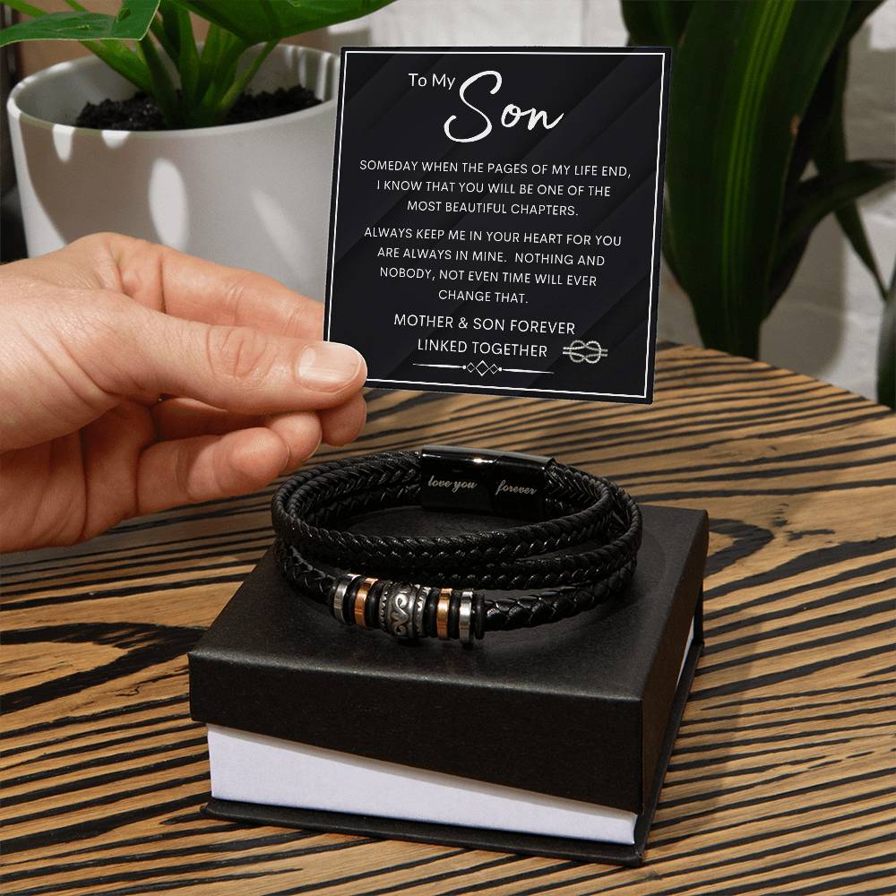 To My Son  Men's Love You Forever Bracelet - Love You Forever Bracelet