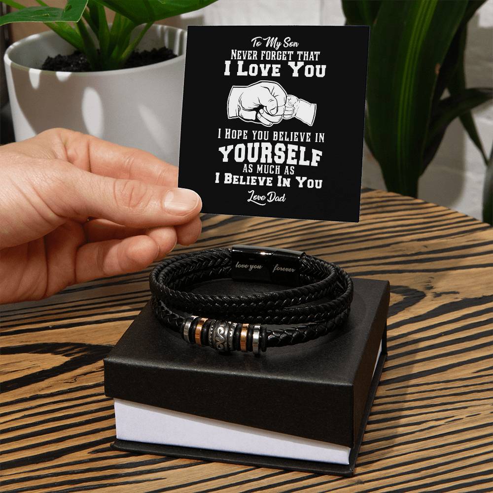 Son - I Believe In You - Son's Love You Forever Bracelet - Love You Forever Bracelet